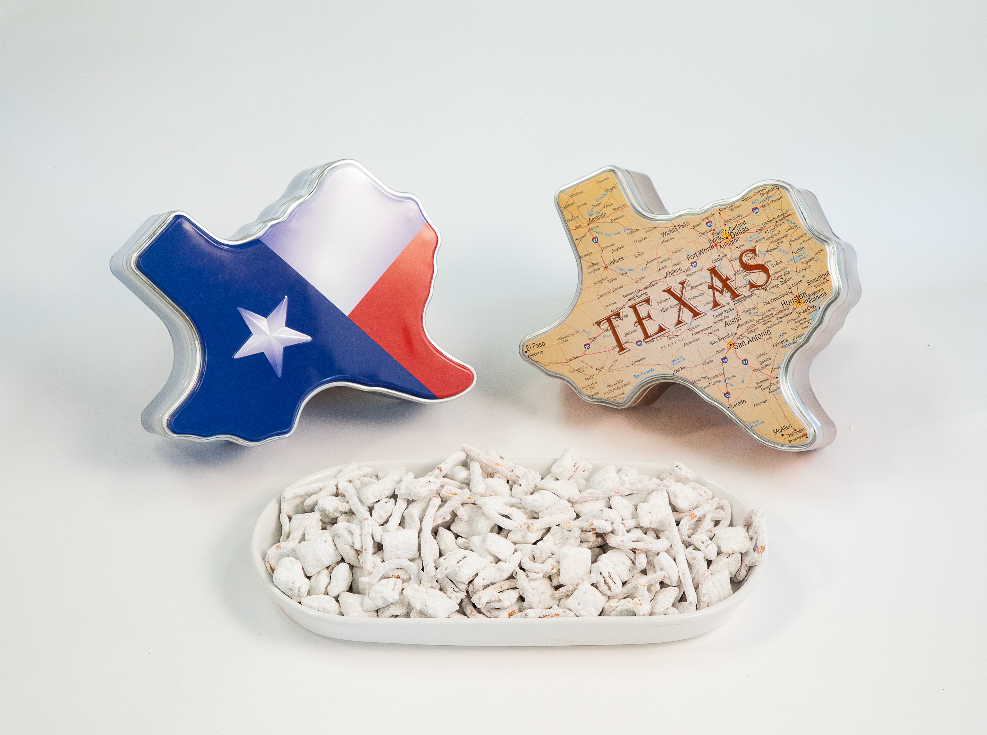 Texas Shaped Tins - Texas Flag